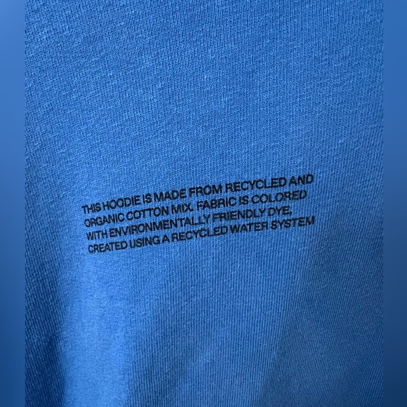 PANGAIA Signature Hoodie Cobalt Blue Size Large - Picture 2 of 5
